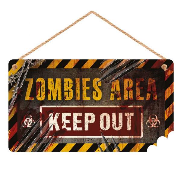 Hängeschild Zombie Area 06332