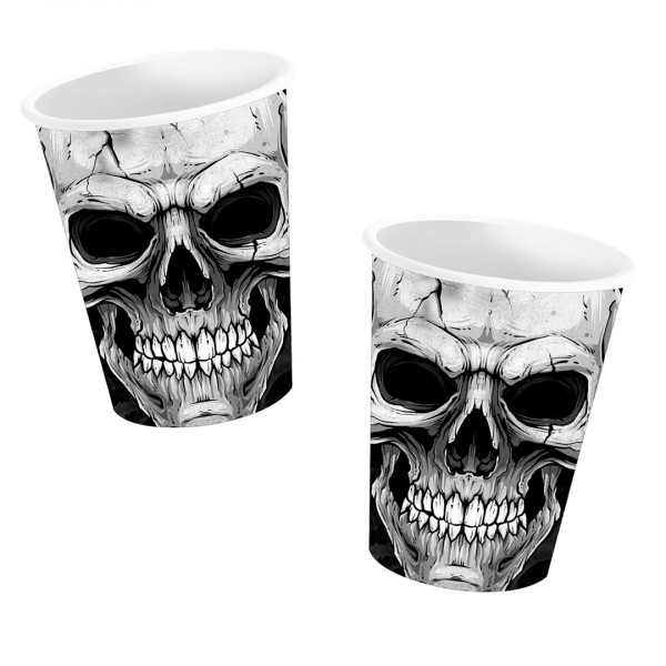 Halloween Pappbecher Totenkopf 06366