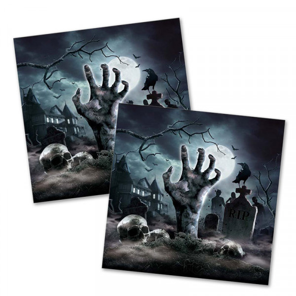 Halloween Papierservietten Friedhof 06364